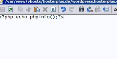 PHPinfo Datein über WinSCP erstellen