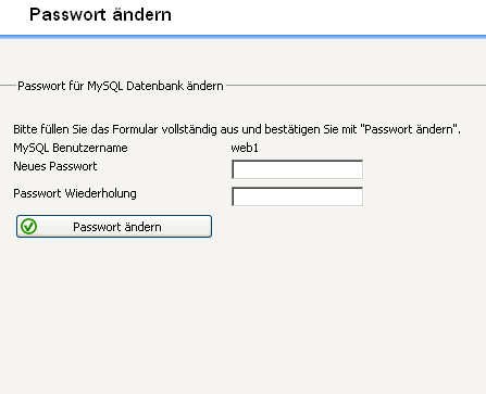 confixx mysql-datenbank passwort aendern